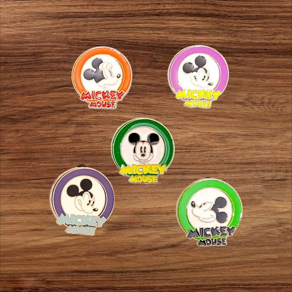 5 Mickey Mouse Disney Parks Trading Pins, Plus 2 Bonus Pins